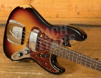 Fender Custom Shop 62 Jazz Bass - Relic 3-Tone Sunburst