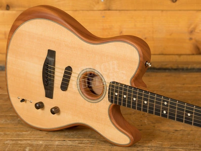 Fender American Acoustasonic Telecaster - Ebony - Natural