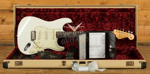 Fender Custom Shop Limited '64 Strat Journeyman/CC Hardware Aged Olympic White