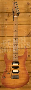 Suhr Modern Satin Flame - Honey Burst Left Handed