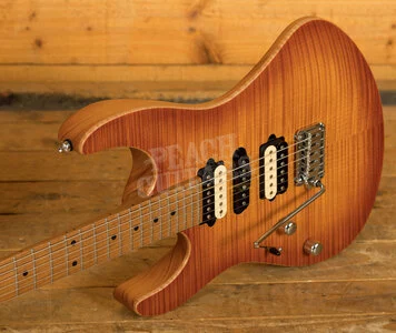 Suhr Modern Satin Flame - Honey Burst Left Handed