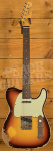 Fender Custom Shop 60 Tele Custom | Heavy Relic Super Faded Aged Chocolate 3-Tone Sunburst