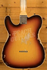 Fender Custom Shop 60 Tele Custom - Heavy Relic Super Faded Aged Chocolate 3-Tone Sunburst