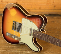 Fender Custom Shop 60 Tele Custom | Heavy Relic Super Faded Aged Chocolate 3-Tone Sunburst