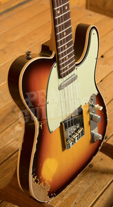 Fender Custom Shop 60 Tele Custom | Heavy Relic Super Faded Aged Chocolate 3-Tone Sunburst