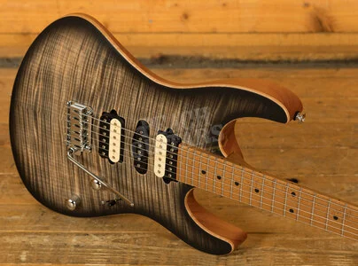 Suhr Modern Satin Flame - Charcoal Burst