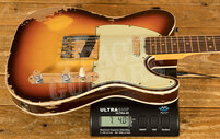 Fender Custom Shop 60 Tele Custom | Heavy Relic Super Faded Aged Chocolate 3-Tone Sunburst