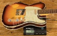 Fender Custom Shop 60 Tele Custom - Heavy Relic Super Faded Aged Chocolate 3-Tone Sunburst