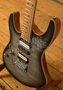 Suhr Modern Satin Flame - Charcoal Burst Left Handed
