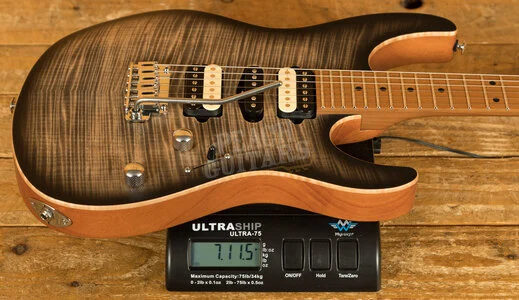Suhr Modern Satin Flame - Charcoal Burst