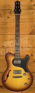 Nik Huber Surfmeister | 2-Tone Sunburst w/Sterling Silver Crown Ring Inlays