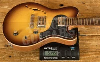 Nik Huber Surfmeister | 2-Tone Sunburst w/Sterling Silver Crown Ring Inlays