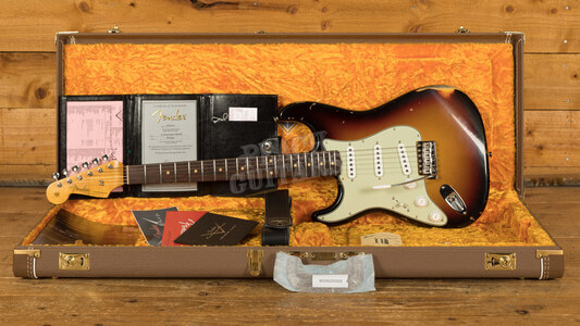 Fender Custom Shop '61 Strat Relic/CC Hardware 3 Tone Sunburst Left Handed