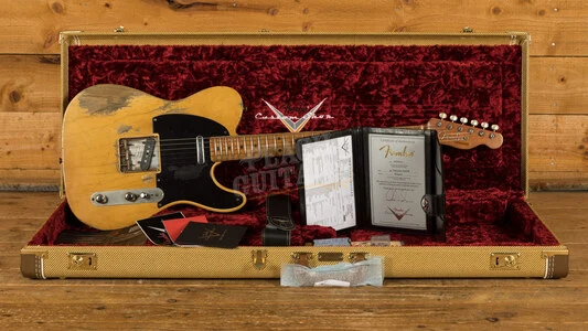Fender Custom Shop Masterbuilt Dale Wilson 54 Tele - Heavy Relic Smoked Nocaster Blonde