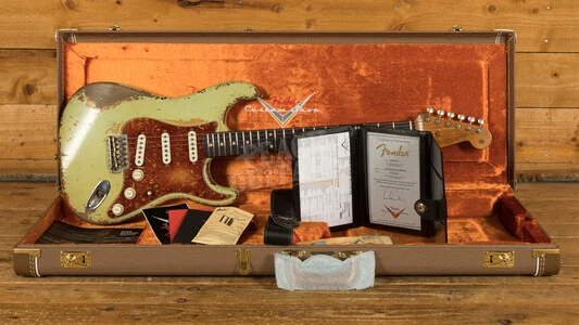 Fender Custom Shop Masterbuilt Dale Wilson 60s Strat - Heavy Relic Surf Green/Choc 3-Tone Sunburst