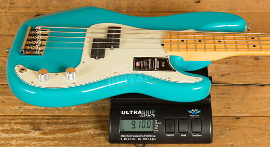 Fender American Professional II Precision Bass V Miami Blue Maple