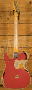 Fender Custom Shop LTD CuNiFe Tele Custom Heavy Relic Aged Fiesta Red over 3TSB