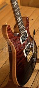 PRS Wood Library Custom 24 Fire Red to Grey Black Fade Roasted Maple /Ziricote
