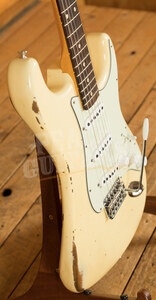Fender Custom Shop '59 Strat Relic/CC Hardware Aged Vintage White