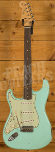 Fender Custom Shop '60 Strat Relic Left Handed Rosewood Sea Foam Green