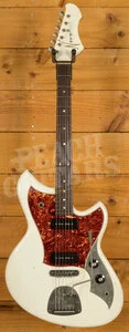 Novo Nucleus Serus J | Olympic White - Tortoise Shell Pickguard