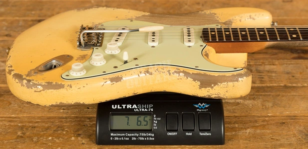 Fender Custom Shop '61 Strat Relic Aged Vintage White Dale Wilson