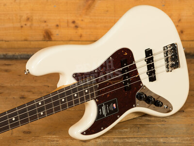 Fender American Professional II Jazz Bass Left-Hand Olympic White Rosewood
