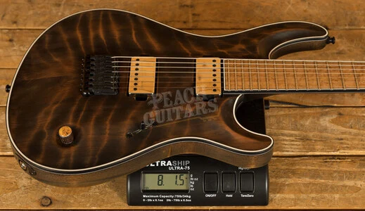 Mayones Regius Core 7 Baritone Curly Redwood - NAMM 2021 Display Guitar