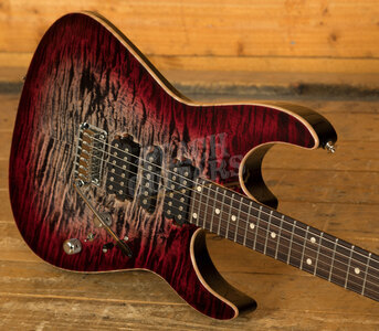 Tom Anderson Angel | Natural Black To T-Red burst w/ Binding