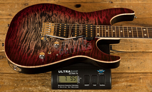 Tom Anderson Angel | Natural Black To T-Red burst w/ Binding