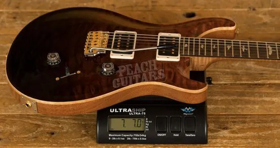 PRS Wood Library Custom 24 Fire Red to Grey Black Fade Roasted Maple/Ziricote