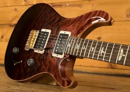 PRS Wood Library Custom 24 Fire Red to Grey Black Fade Roasted Maple/Ziricote  