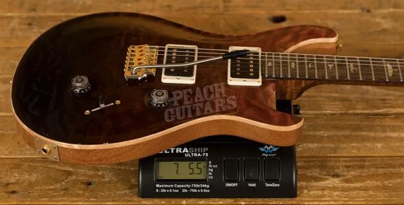 PRS Wood Library Custom 24 Fire Red to Grey Black Fade Roasted Maple/Ziricote  