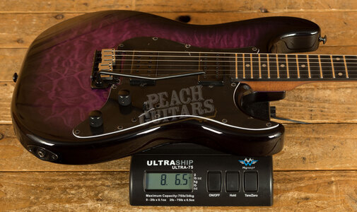 Schecter Traditional Pro - Ebony - Transparent Purple Burst