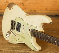 Fender Custom Shop 61 HSS Strat | Heavy Relic Vintage White