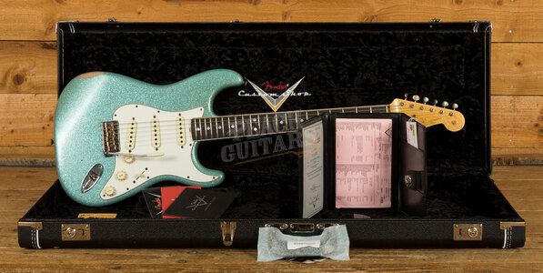 Fender Custom Shop Limited '65 Strat Relic Aged Daphne Blue Sparkle