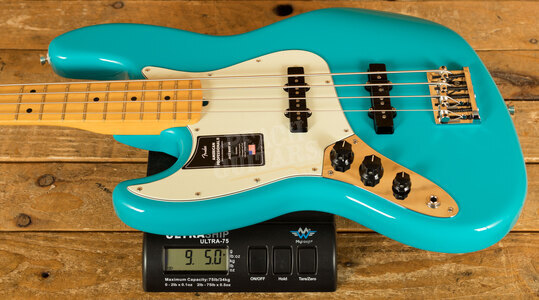 Fender American Professional II Jazz Bass Left-Hand Miami Blue Maple