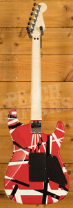 EVH Striped Series LH R/B/W | Maple - Red/Black & White Stripes - Left-Handed