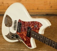 Novo Nucleus Serus J | Olympic White - Tortoise Shell Pickguard