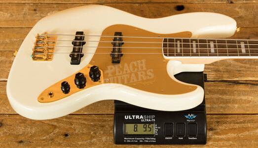 Squier Gold Edition 40th Anniversary Jazz Bass | Laurel - Olympic White