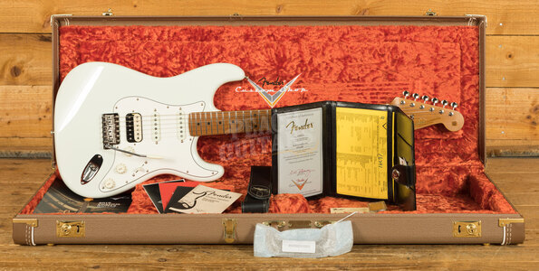 Fender Custom Shop '60 Strat NOS Roasted MN Olympic White HSS