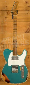 Fender Custom Shop Limited Edition Red Hot Cunife Tele - Heavy Relic Ocean Turquoise/Chocolate 3-Tone Sunburst