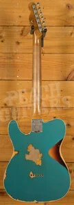 Fender Custom Shop Limited Edition Red Hot Cunife Tele - Heavy Relic Ocean Turquoise/Chocolate 3-Tone Sunburst