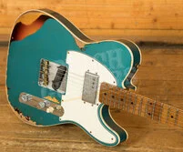 Fender Custom Shop Limited Edition Red Hot Cunife Tele - Heavy Relic Ocean Turquoise/Chocolate 3-Tone Sunburst