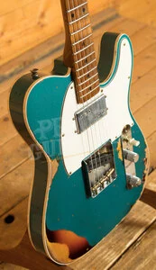 Fender Custom Shop Limited Edition Red Hot Cunife Tele - Heavy Relic Ocean Turquoise/Chocolate 3-Tone Sunburst