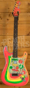 Fender Custom Shop Masterbuilt Paul Waller George Harrison Rocky Strat - Sonic Blue w/Graphics