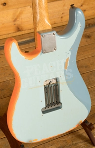 Fender Custom Shop Masterbuilt Paul Waller George Harrison Rocky Strat - Sonic Blue w/Graphics