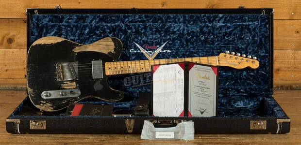Fender Custom Shop Masterbuilt Andy Hicks 51 Loaded CuNiFe Tele - Heavy Relic Aged Black