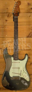 Fender Custom Shop Masterbuilt Dale Wilson 61 Strat - Heavy Relic Charcoal Frost Metallic
