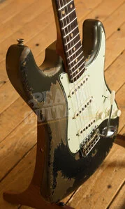 Fender Custom Shop Masterbuilt Dale Wilson 61 Strat - Heavy Relic Charcoal Frost Metallic